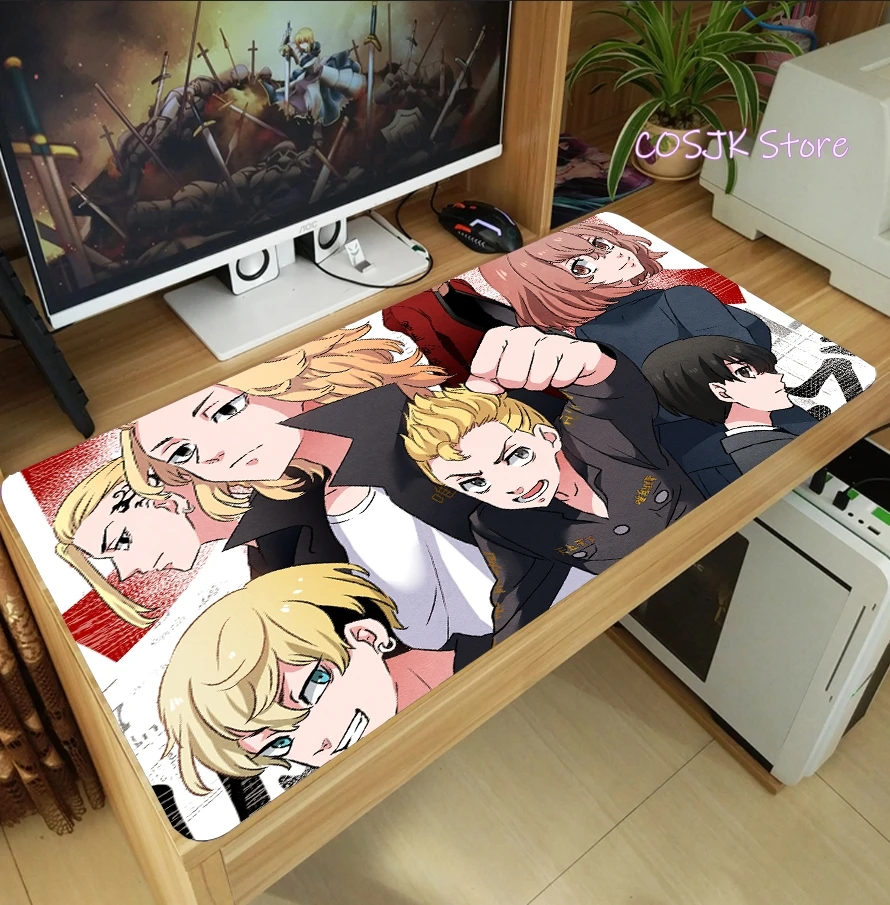

Anime Tokyo Revengers Hinata Tachibana Large Mouse Pad Computer Laptop PC Gaming Desktop Keyboard Mice Mat Anti-Slip Playmat