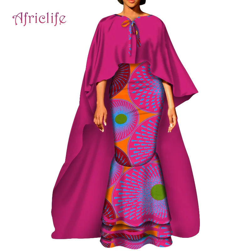 With Shawl Women Skirt Sets African Women Clothing for Wedding Party Bazin Riche Traditional Dresses WY6034
