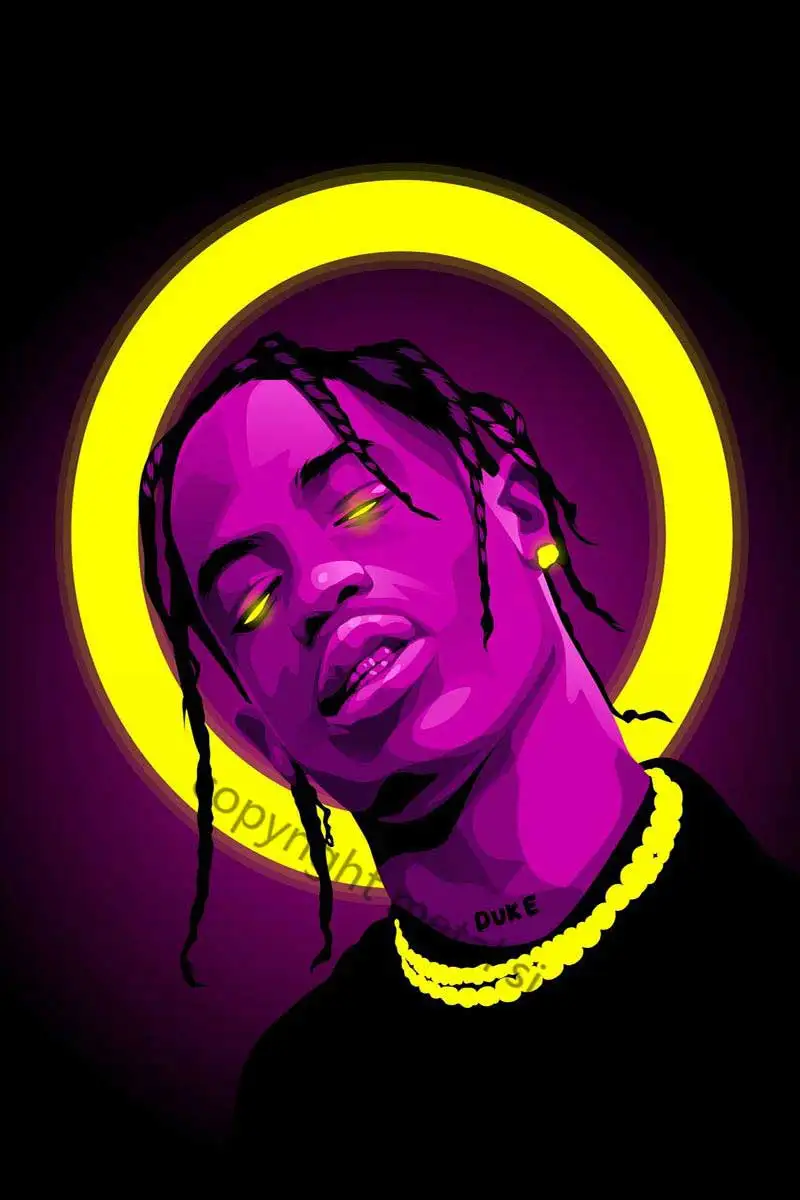 

Жестяные таблички с тревисом Скоттом, винтажный металлический знак в стиле ретро, настенное украшение для комнаты, неоновая вывеска для клу...