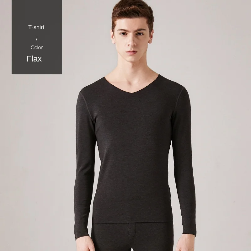 

Winter Dralon Men's Heating and Warm-Keeping Set Double-Sided VELVET Seamless Long JOHNS THERMAL Underwear MEN Two-Piece Set