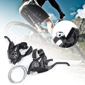 1 Pair Bike Cycling Brake Handle Black Aluminum alloy V-Brake ST-EF51 Set 3 x 7 Shifter / Brake Lever Combo (21 Speed)