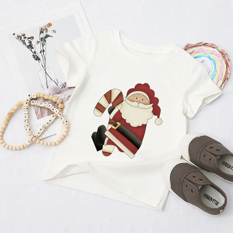 

Harajuku Boys T Shirts New Fashion Kids Tops Cartoon Christmas Old People Send Gifts Printing Girls Shirts Summer Girl Clothes