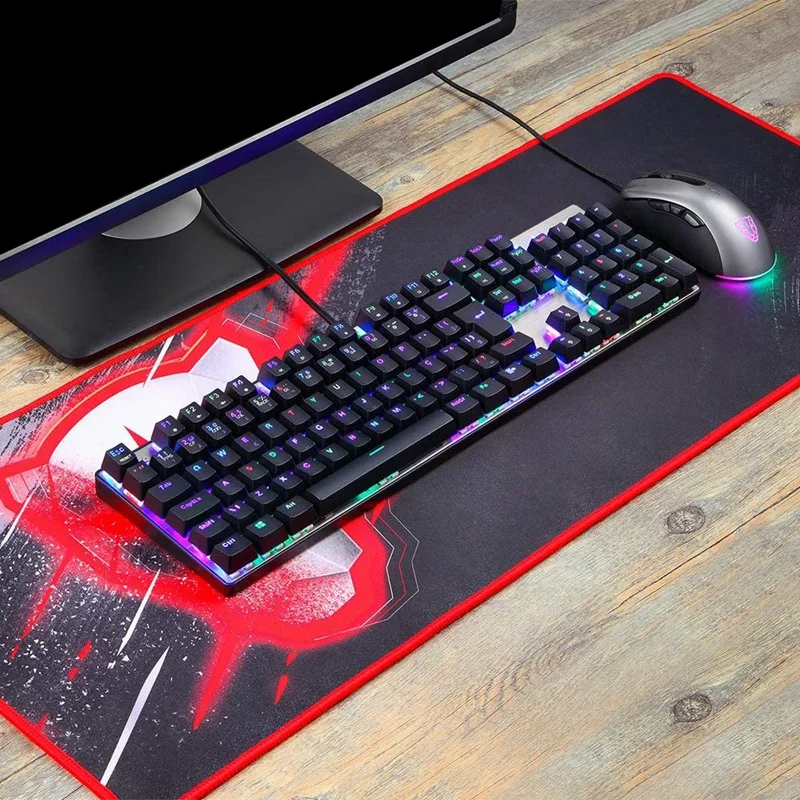 

MOTOSPEED CK104 Gaming Mechanical Keyboard English Metal Wired LED Backlit RGB Anti-Ghosting for Gamer Computer
