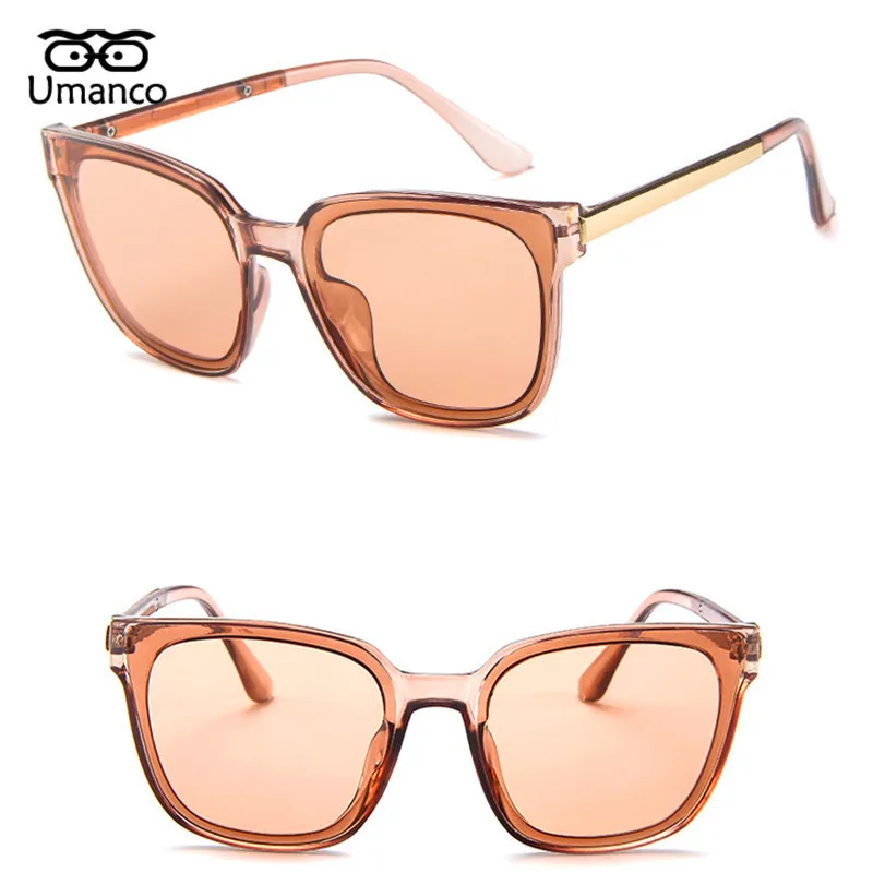 Umanco большие квадратные солнцезащитные очки для женщин и мужчин из поликарбоната