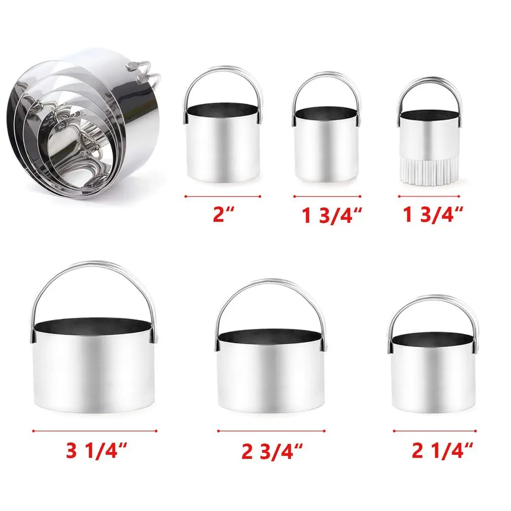 

Biscuit Cutter Set Pastry Cutter Dough Blender Set Stainless Steel Baking Dough Tools Pastry Cutter Set