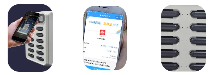 

High Quality 12 Slots Sharing Power Bank for Restaurant Power Bank Portable Charger Customized App White