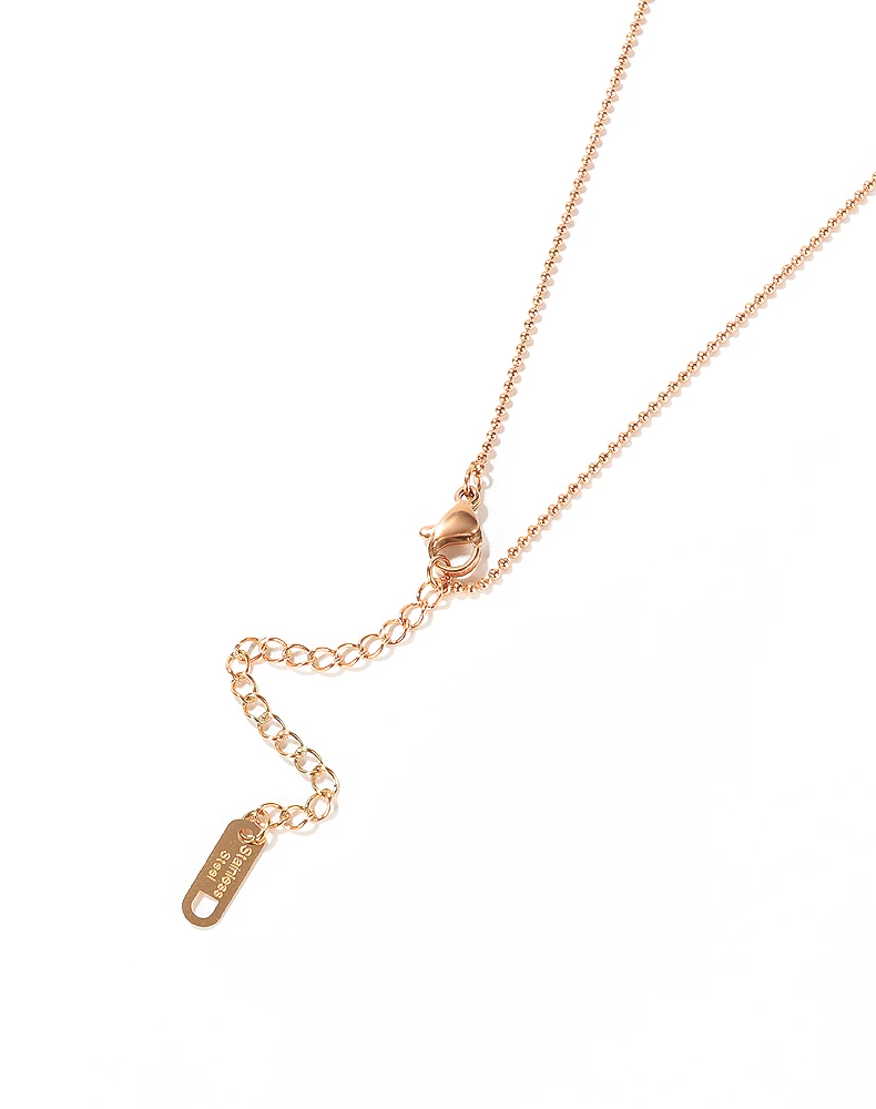 

INS 316L Stainless Steel Necklace for Women Tulip Statement Necklace Clavicle Chain Korean Round Beads Pendant Jewelry Wholesale