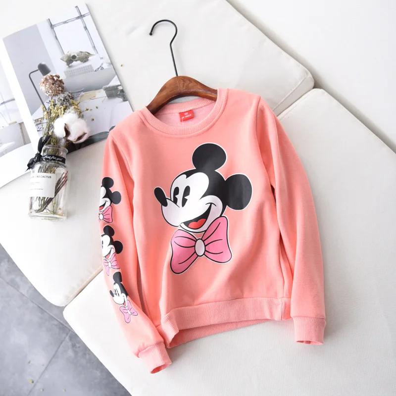 Spring Autumn Boys Girls fashion Sweatshirts Mickey Minnie Children Pullover Baby Clothes Long Sleeve Tops T-shirt Kids Vestidos