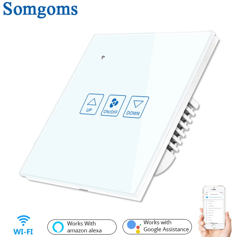 Сенсорный выключатель управление вентилятором Wi Fi интеллектуальная панель с