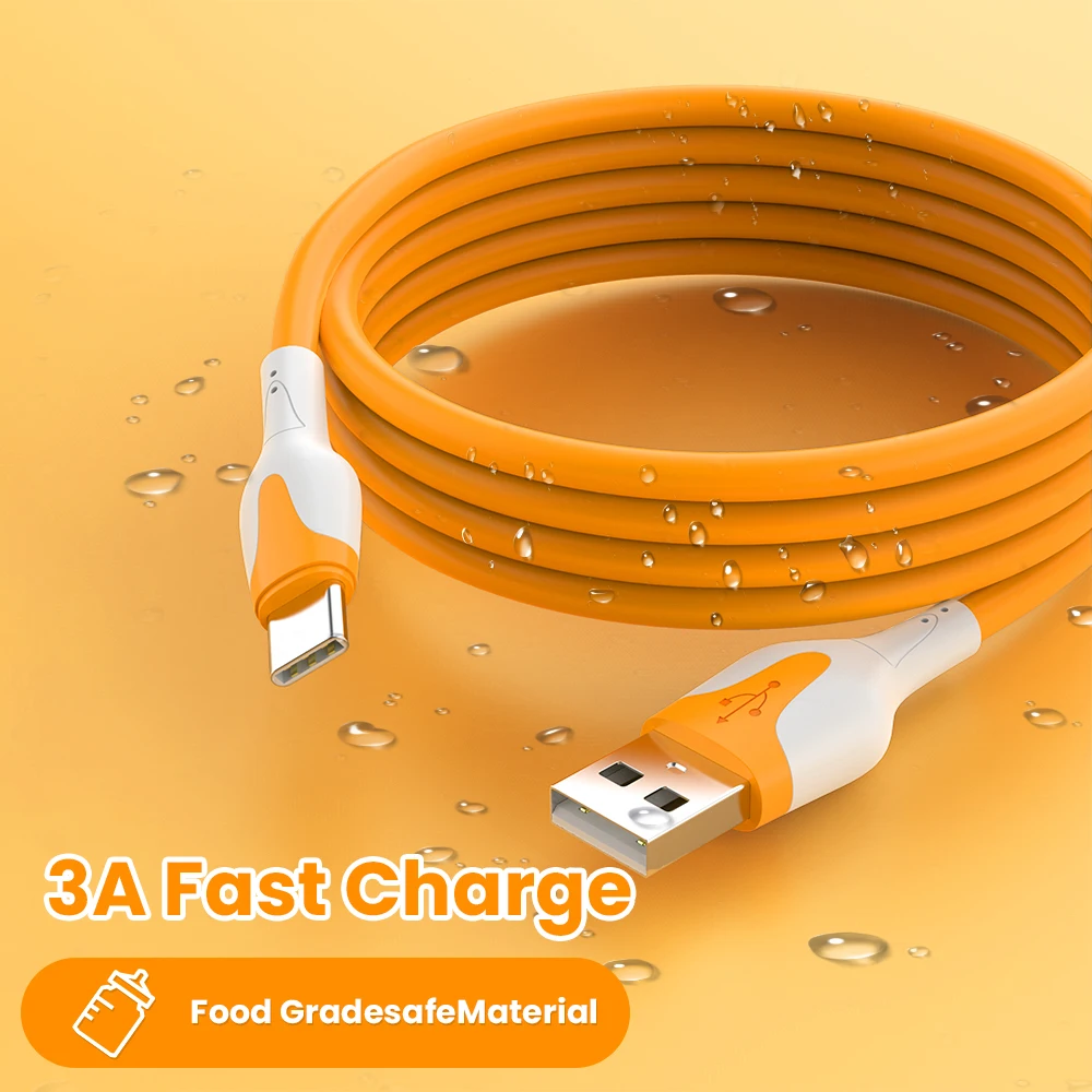 Кабель Micro USB 3A, силиконовый кабель для быстрой зарядки, USB Type C, кабель для передачи данных для Samsung, Xiaomi, Huawei, Android, кабели Micro USB