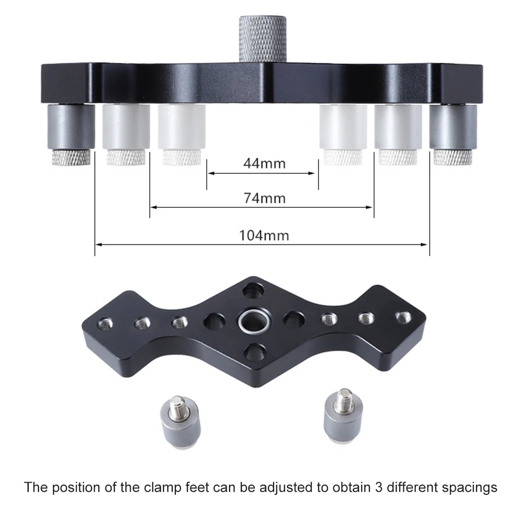 

Guide Durable Vertical Aluminum Alloy DIY Hole Locator Kit Carpenter Clamp Woodworking Dowel Jig Self Centering Furniture