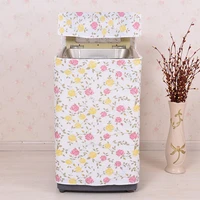 floral peva waterproof washing machine covers dustproof sunscreen roller washer dust cover washing machine protective cover