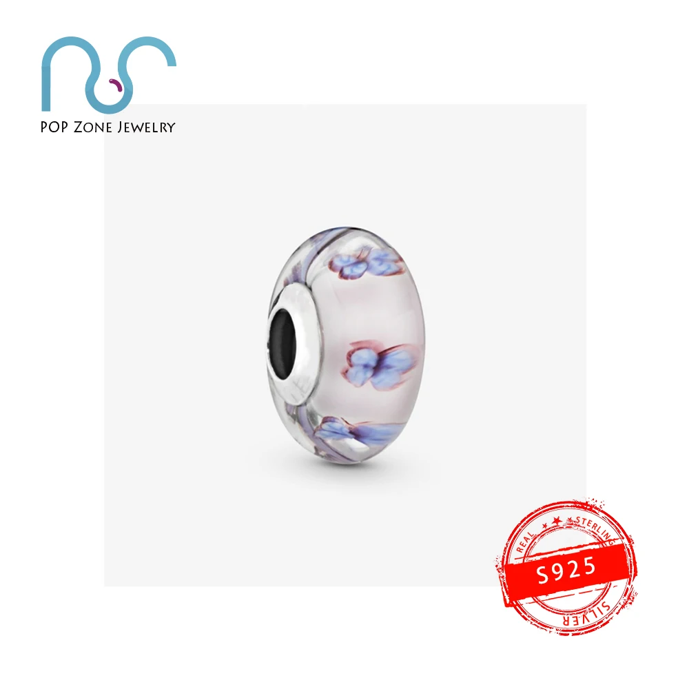 

Fit Original Pandora Charm Bracelet Beads S925 Sterling Silver Beads Colorful Variety Of Glass Beads Series Female Qualified