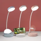 Настольная лампа для макияжа, зеркало для обучения, лампа для чтения, защита глаз, светодиодная настольная лампа с держателем Мобильный телефон, ночсветильник