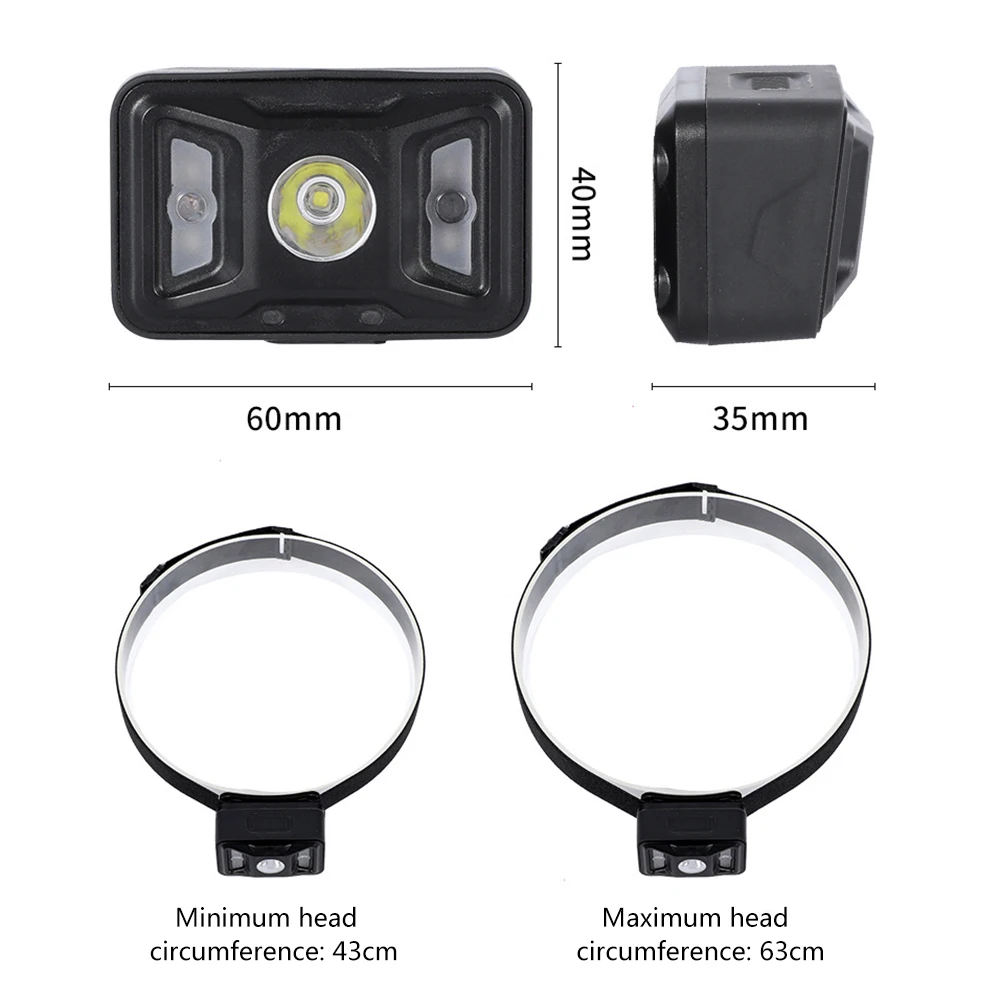 

Cycling Glare Headlight USB Charging Waving Sensation Lamp Night Ride Night Outdoor Sports Fishing Waterproof Head Lamp