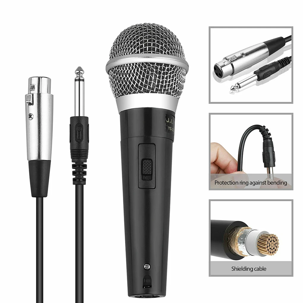 

YS-226 Moving Coil Handheld Wired Dynamic Microphone Stage Singing Home KTV Meeting Unidirectional Mic