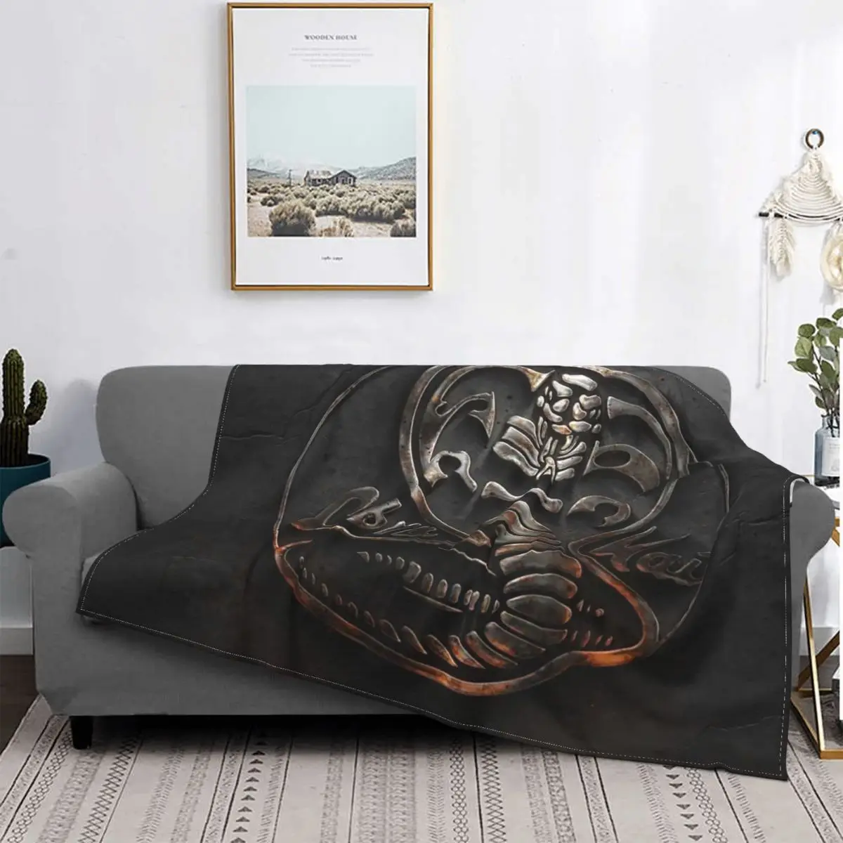 

Одеяло Cobra Kai, Коралловая флисовая ткань, классический логотип, никогда не умирает, теплое покрывало s для постельных принадлежностей, офисны...