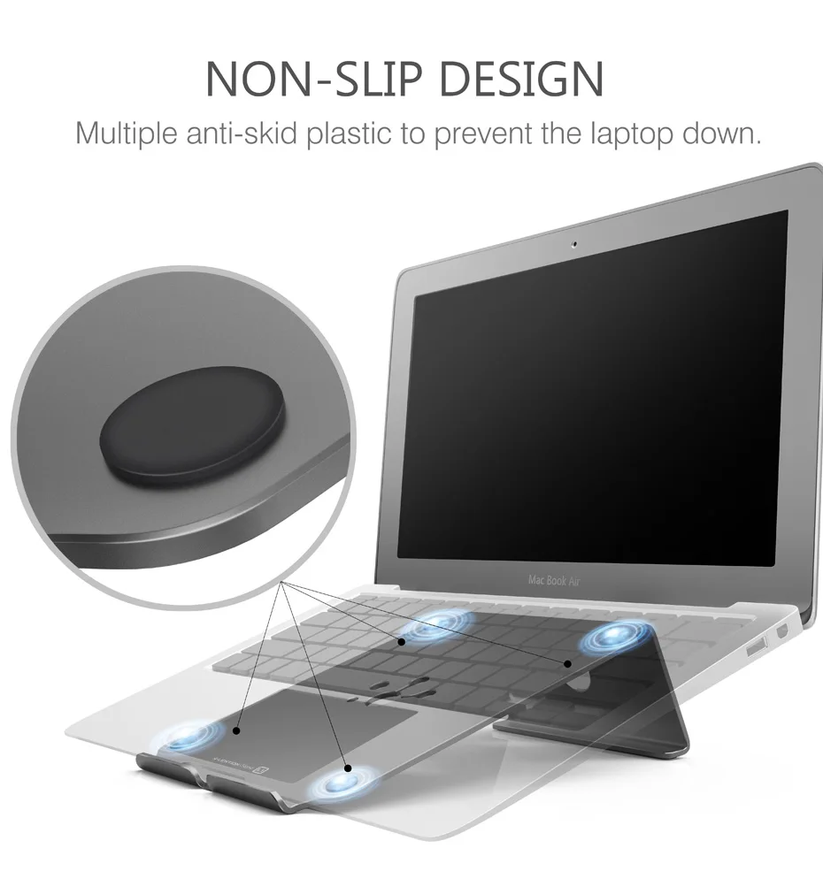 Алюминиевая Портативная подставка для ноутбука MacBook Air/Pro 13 15 iPad Pro 12 9 поверхность