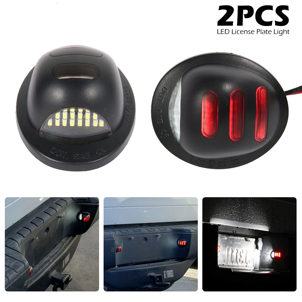 2 шт. F150 светодиодный светильник номерного знака красный неоновый сигнальный для
