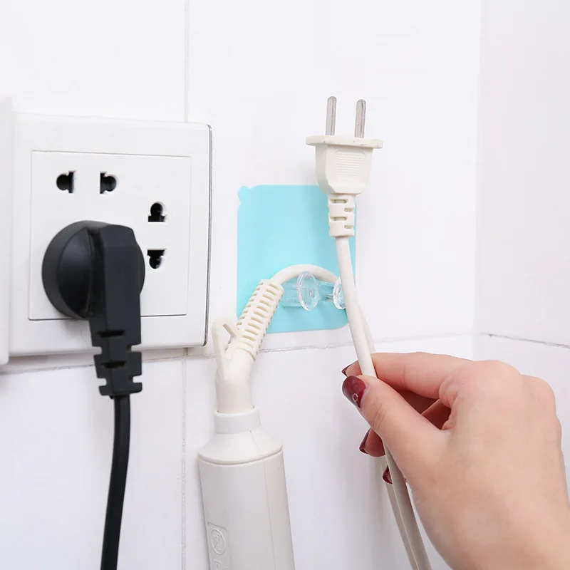 

Wall Storage Hook Power Plug Socket Holder Wall Adhesive Hanger Home Office Hot Sale