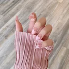 24 шт. накладные ногти розового цвета с персиковым рисунком сердца носимые готовые таблетки для ногтей красивые накладные ногти съемный маникюр