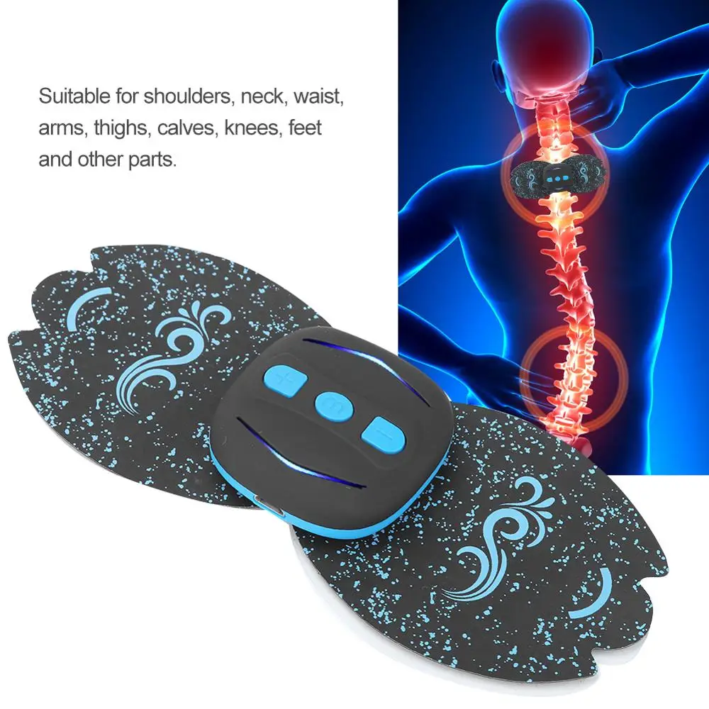 Электрический мини массажер для шеи и спины низкочастотная импульсная терапия