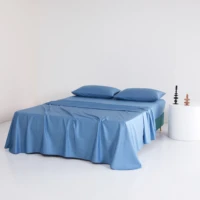 bed sheet pure color long staple cotton fitted sheet high grade satin beddings no pillowcase%ef%bc%89 for home