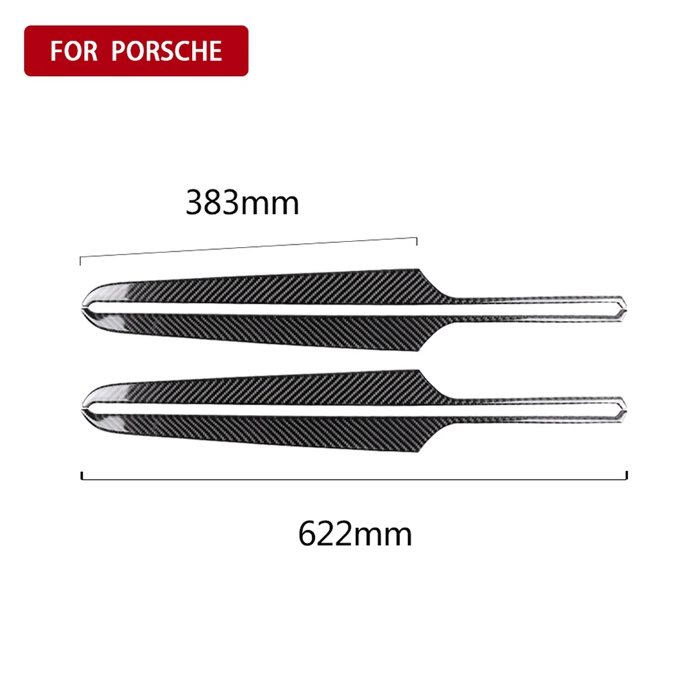 

2pcs Carbon Fiber Car Door Panel Sticker Auto Accessories Car Interior Decoration Cover Trim for Porsche Macan Styling