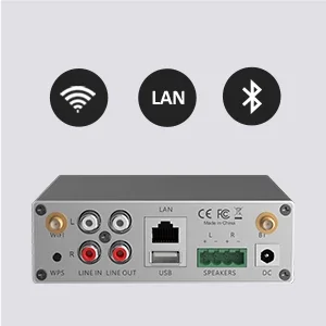 A50 мини домашний WiFi и Bluetooth Hi-Fi стерео Класс D Цифровой мультирум усилитель с Spotify Airplay эквалайзер бесплатное приложение