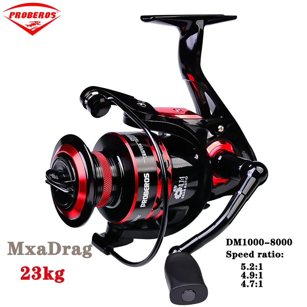 Рыболовная катушка PRO BEROS Max металлическая спиннинговая 1000 8000 23 кг|Рыболовные