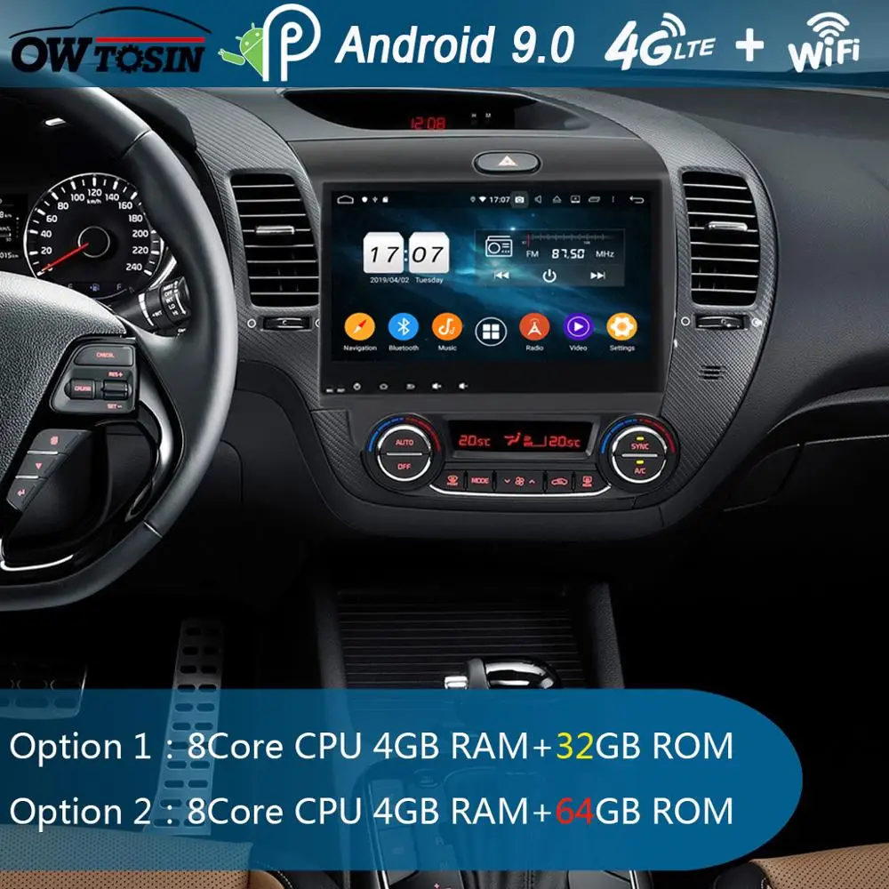 10.1&quot IPS 8Core 4G RAM+64G ROM Android 9.0 Car DVD Radio GPS For Kia CERATO K3 FORTE 2013 2014 2015 2016 DSP CarPlay Parrot BT |