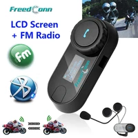 tcom sc bt interphone motorcycle helmet intercom wireless bluetooth headset waterproof intercom lcd screen with fm radio