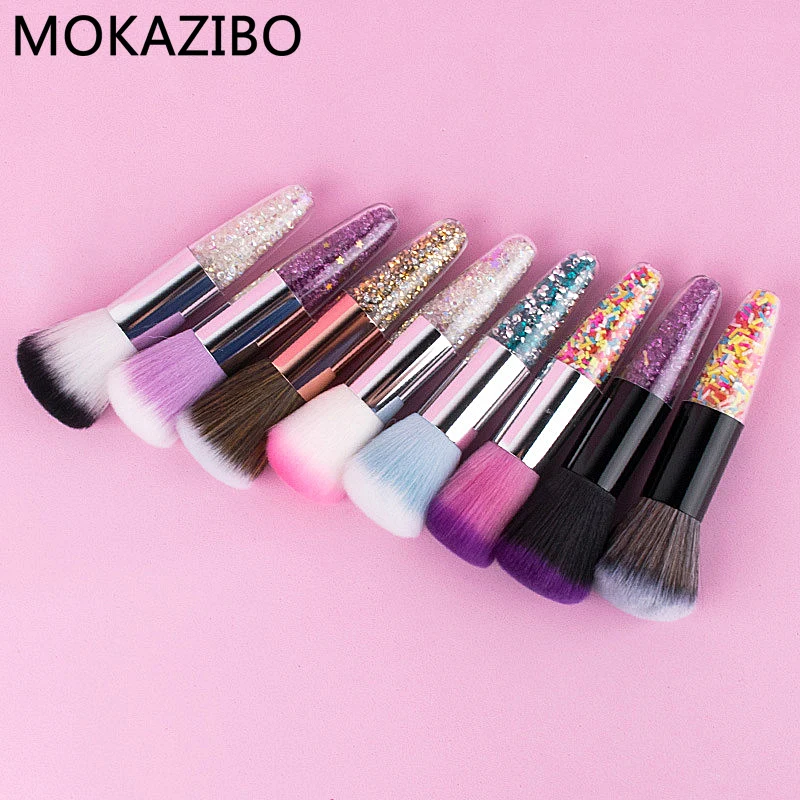 

1Pcs Professional Candy-Colors Fluffy Powder Blush Brush Chubby Portable Seamless Cosmetic Beauty Tool For Make Up #ZYNWY-28