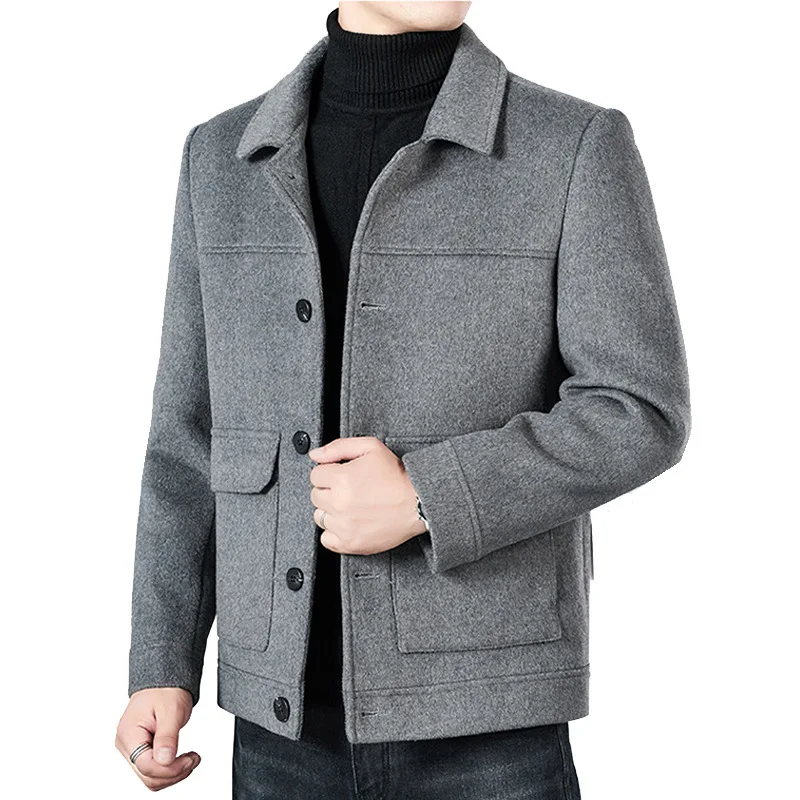 

selling Manufacturers new winter cloth jacket handsome male leisure cashmere coat tooling coat jacket