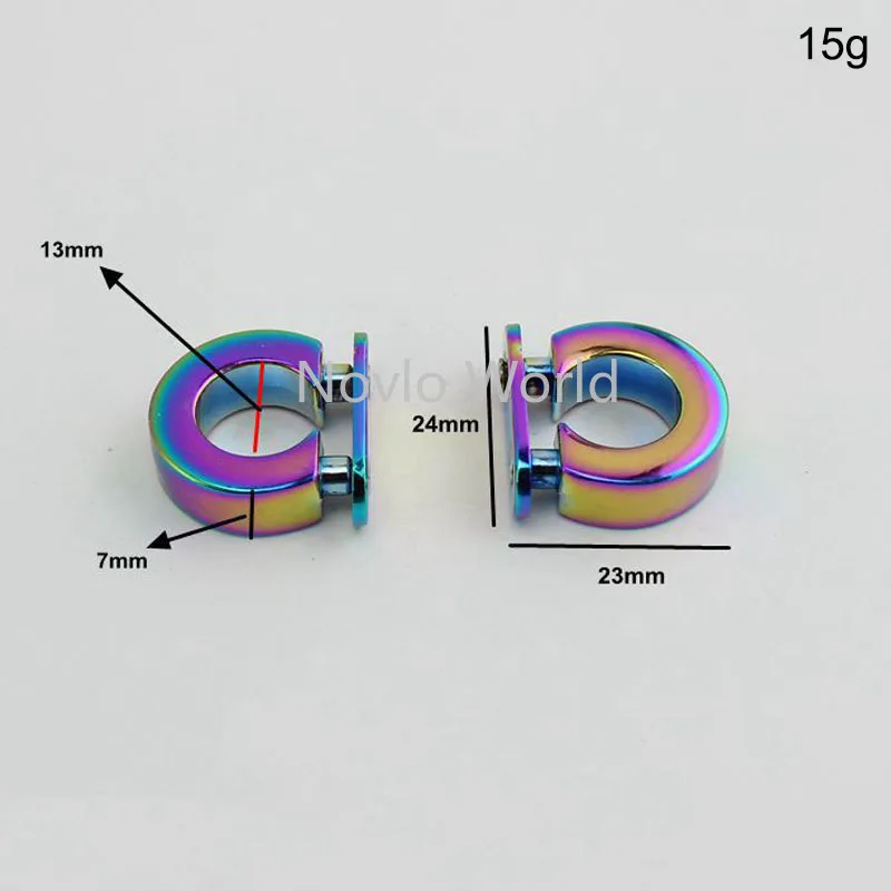 Металлическая Радужная фурнитура для сумок/сумок застежка с кисточкой и крышкой