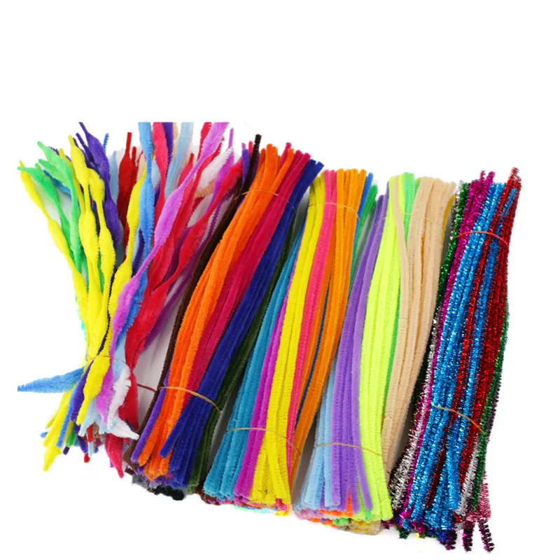 100 шт. радужные цветные плюшевые палочки для чистки труб | Дом и сад