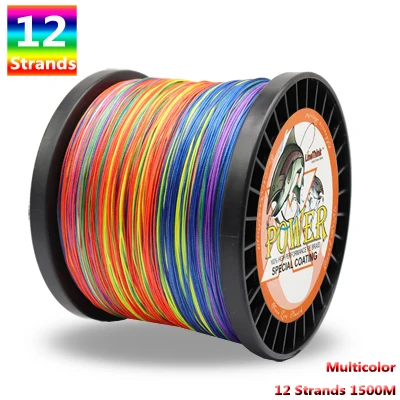 12 strands 1500m Мощность X12 плетеная леска 12 нитей 300 м-1500 м многоцветный супер сильный Япония многонитевая PE провод оплетки 35LB-180LB - Цвет: 12 strands 1500m