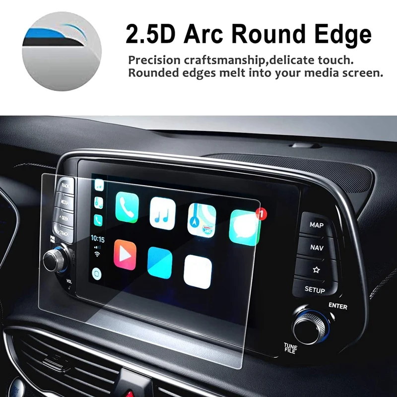 

For Hyundai Tucson 2019 8-Inch Center GPS Navigation Touch Screen Protector Display Tempered Glass Film