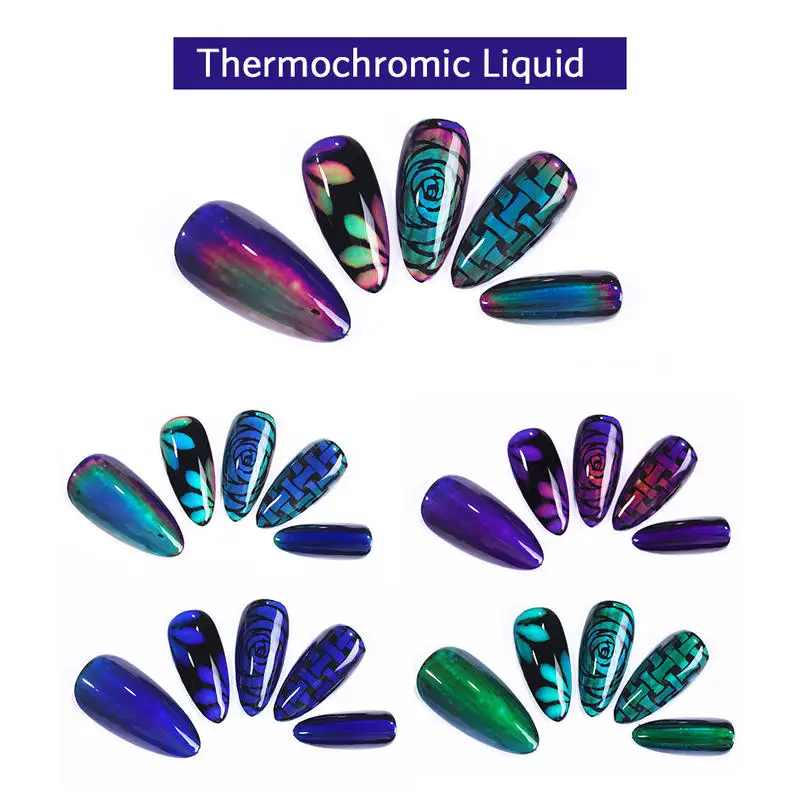 Thermochromic жидкокристаллический настроение Цвет 2 мл Фул менять УФ гель лак для