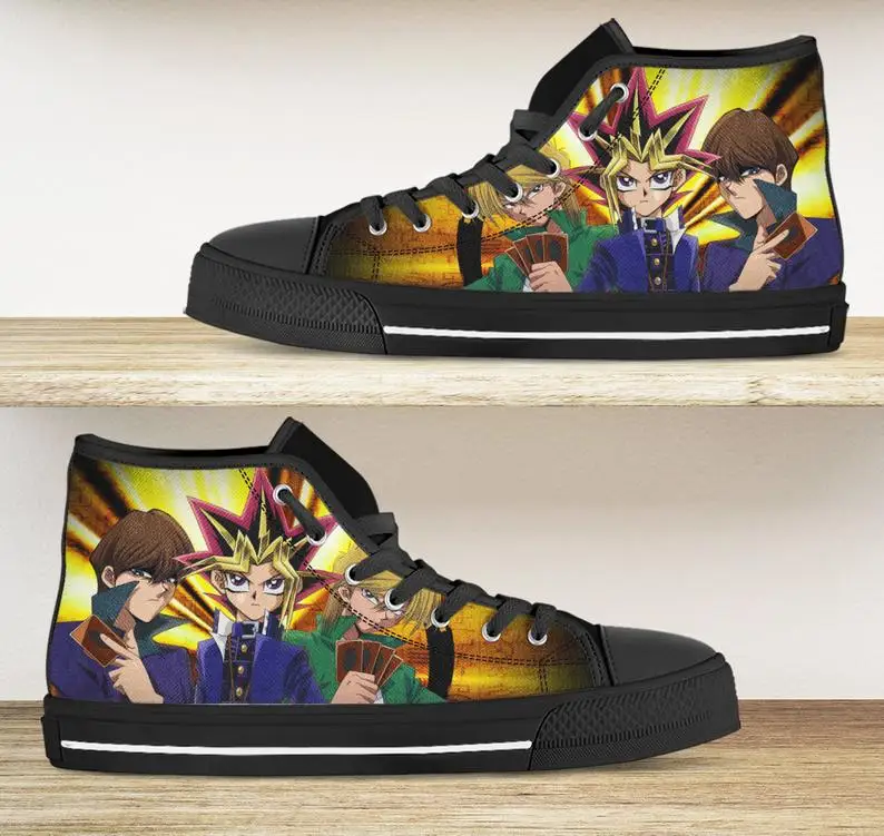 

Yu gi oh shoes. Yu gi oh high tops Casual Sneakers Shoes For Man High For Men/high Quality Handiness Light Weight Sneakers
