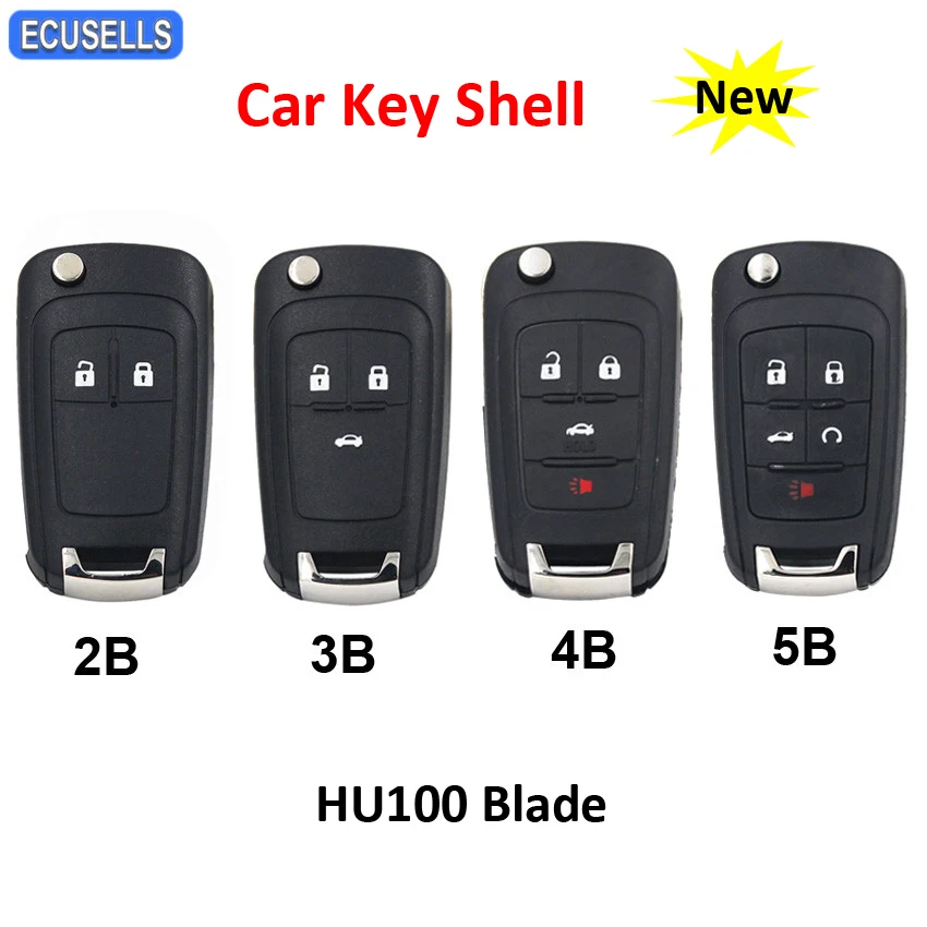 2/3/4/5 Кнопка флип складной пульт дистанционного ключа оболочки чехол для Chevrolet Aveo