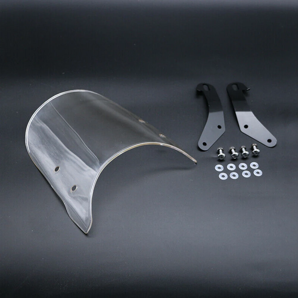 Universal Durable Solid Windshield Motorcycle Front Windproof Easy Install Cover Adjustable ABS For 5 To 7 Inch Headlights | Автомобили и