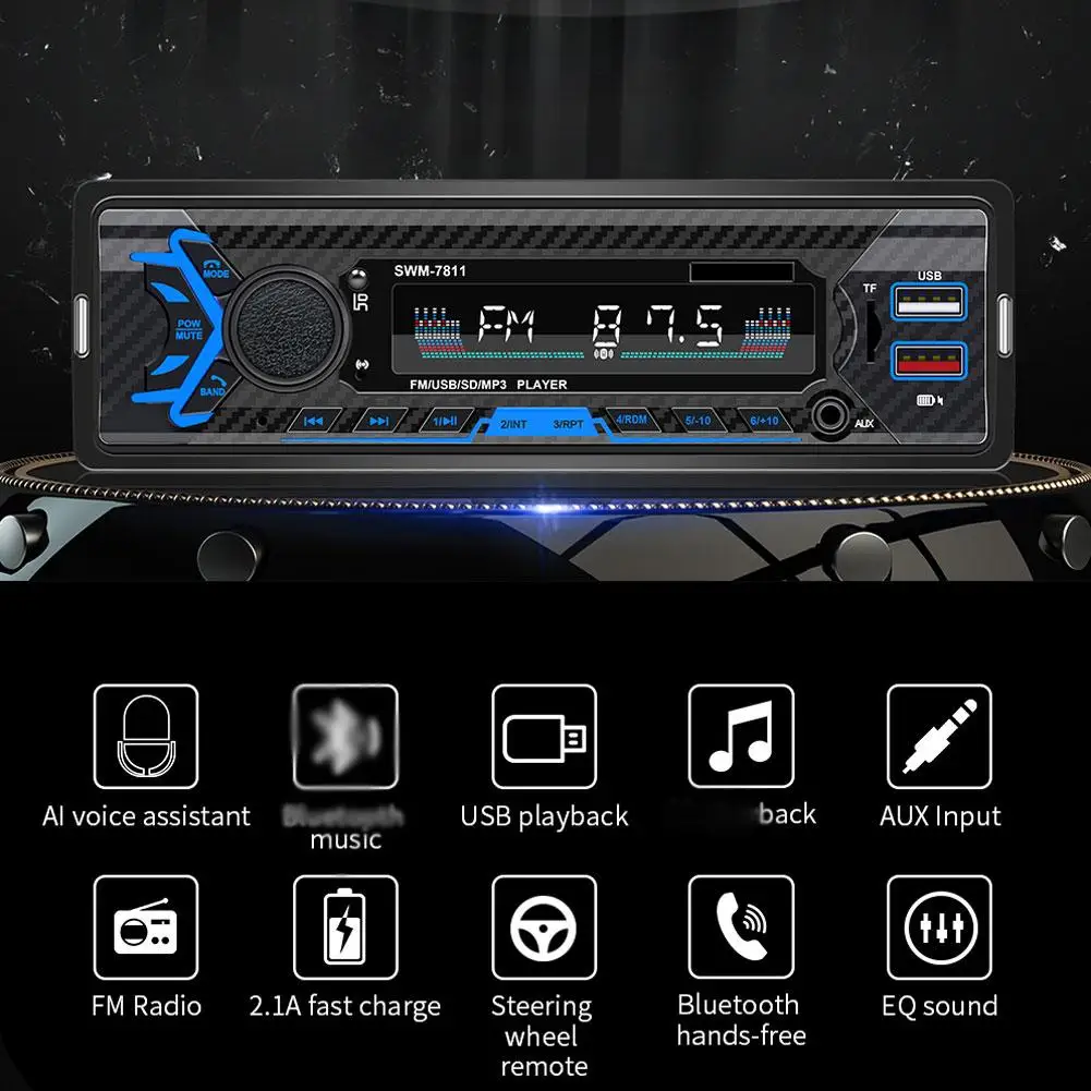 Автомобильная стереомагнитола с MP3-плеером мультимедийный плеер на руль 12 В