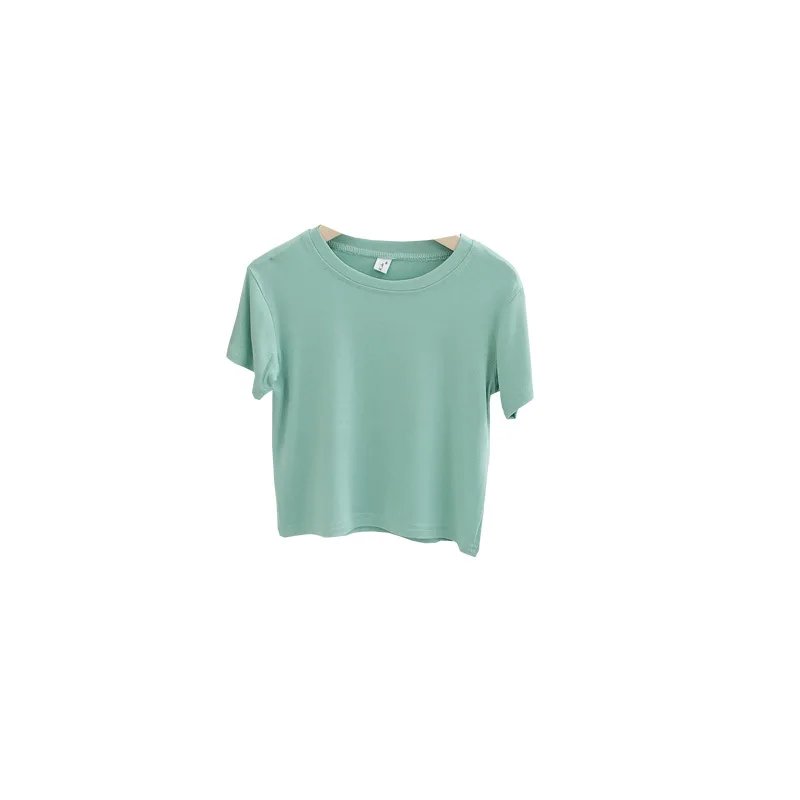 

2021 New Summer Children Tops Cotton Short-sleeve Boys and Girls Fashion Cute Solid Color T-shirt Comfortable Baby for Gift