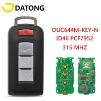 datong world car remote control key for mitsubishi lancer outlander galant id46 pcf7952 315mhz ouc644m key n keyless go card