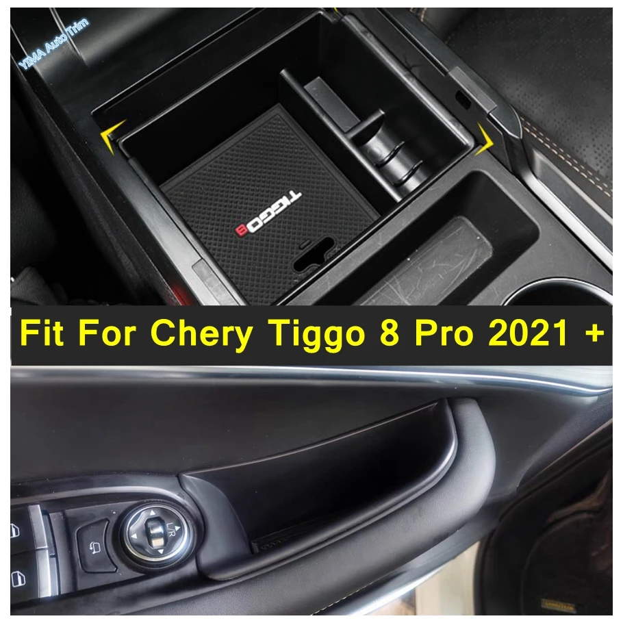 

Front Door Handle Container Coin Tray Holder Armrest Box Accessories Storage Case For Chery Tiggo 8 Pro 2021 2022 Interior