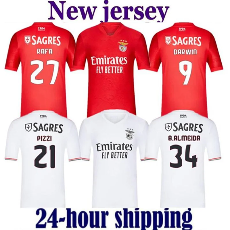 21 22 Benfica Home Away футболка из Джерси Tee 2021Camiseta настройка пиццерия Эвертон Рафа