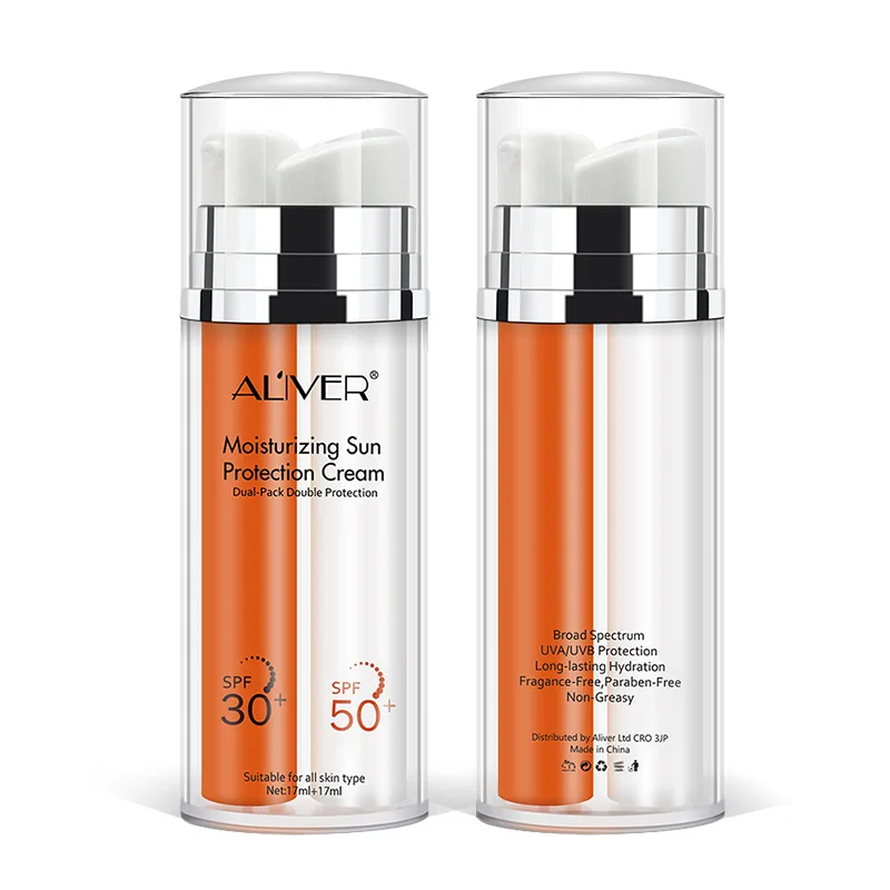 

The new aliver double tube sunscreen is UV proof, waterproof, refreshing and not greasy