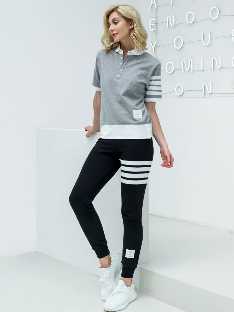 

THOM 2021 TB brand women's fashion sweatpants four striped casual sport pants women cotton Jogging pants lady trousers