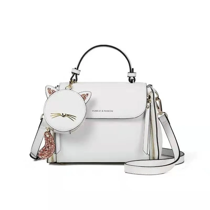 

Yindao bag factory 2020 new style slung fashion single shoulder bag leather bag cute simple cat handbag